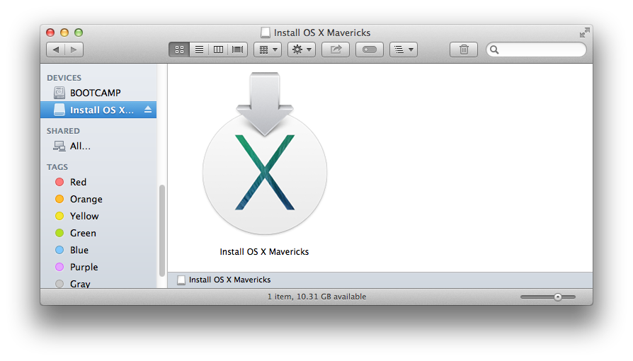 OS X Mavericks USB安装启动盘