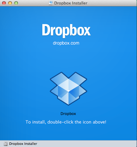 Dropbox installation interaction on Mac